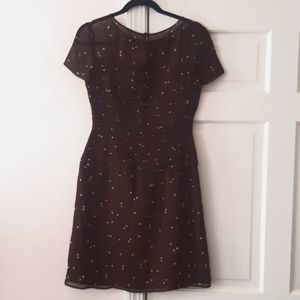 Vintage Kay Unger 100% silk polka dot fitted dress
